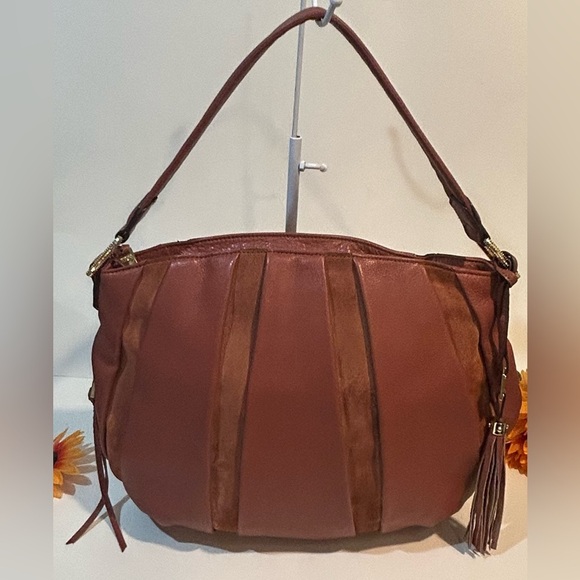 Aimee Kestenberg Brown Leather & Suede Slouchy Hobo Shoulder Bag - Picture 11 of 12